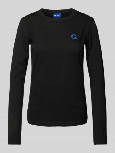 Hugo Blue Longsleeve mit geripptem Rundhalsausschnitt Modell 'Daliria'...