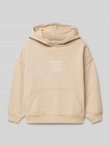 Mango Hoodie mit Kapuze Modell 'protect' in Beige, Größe 116