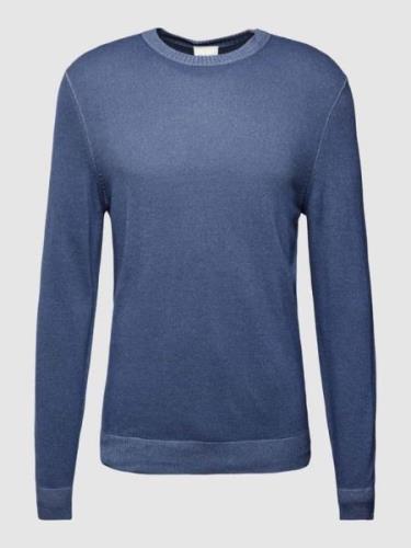 Profuomo Strickpullover in Melange-Optik in Blau, Größe S