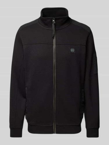 Lerros Sweatjacke mit Strukturmuster in Black, Größe L