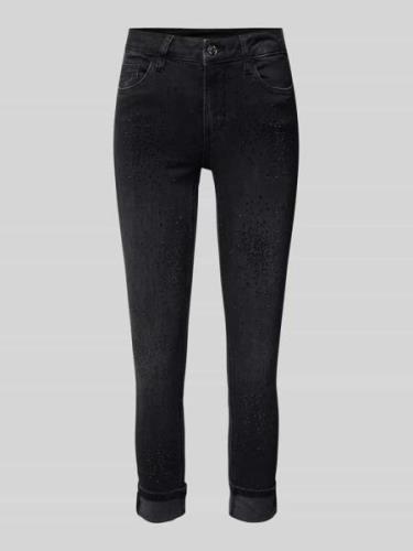 Liu Jo White Slim Fit Jeans mit fixierten Beinabschlüssen in Black, Gr...