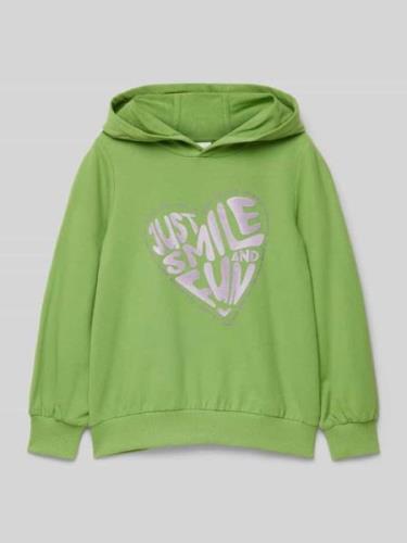 s.Oliver RED LABEL Hoodie mit Statement-Print in Grass, Größe 104