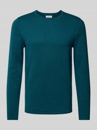 s.Oliver RED LABEL Regular Fit Strickpullover mit gerollten Bundabschl...