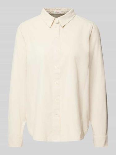 s.Oliver RED LABEL Cord Bluse mit langem Arm in Beige, Größe 34