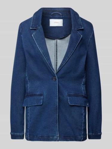 s.Oliver RED LABEL Blazer mit Reverskragen in Jeansblau, Größe 34