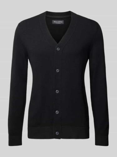 MARC O POLO Strickjacke mit V-Ausschnitt in Black, Größe L