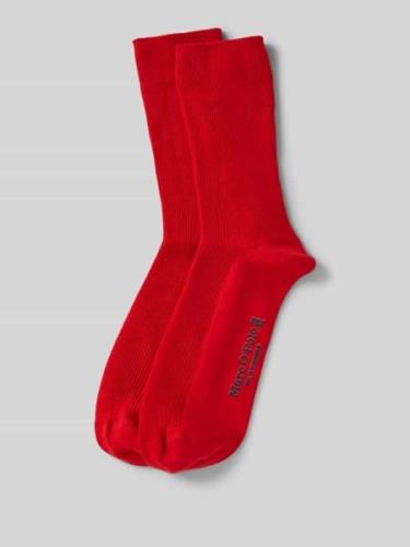 MARC O POLO Ripp-Socken aus Bio-Baumwoll-Mix in Rot, Größe 39-42