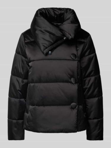 Liu Jo White Steppjacke mit Stehkragen in Black, Größe 38