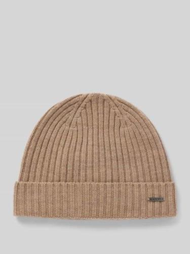 JOOP! Collection Beanie aus Wolle mit Label-Detail Modell 'FRANCIS' in...