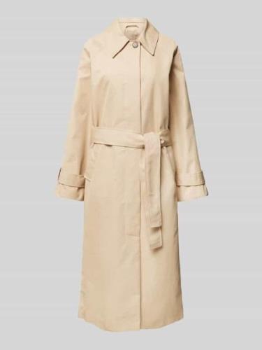 Soyaconcept Trenchcoat mit Bindegürtel in Sand, Größe L