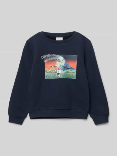 s.Oliver RED LABEL Regular Fit Sweatshirt mit gummiertem Frontprint in...