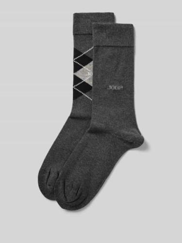 JOOP! Collection Socken mit geripptem Abschluss in Anthrazit Melange, ...