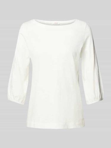 s.Oliver RED LABEL T-Shirt aus reiner Baumwolle mit U-Boot-Ausschnitt ...