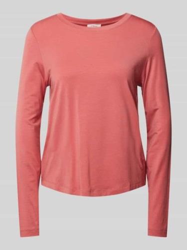 s.Oliver RED LABEL Langarmshirt mit Rundhalsausschnitt aus weicher Vis...