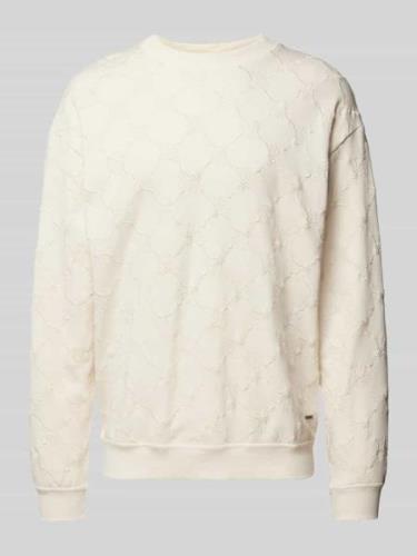 JOOP! Collection Sweatshirt mit gerippten Abschlüssen in Offwhite, Grö...