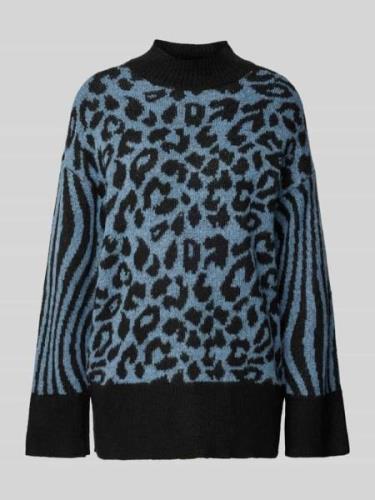 Vero Moda Regular Fit Strickpullover mit Animal-Print Modell 'MARS' in...