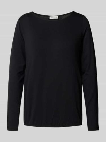 MARC O POLO Regular Fit Langarmshirt aus Viskose in Black, Größe L