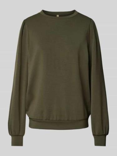 Soyaconcept Sweatshirt mit Rüschen Modell 'Banu' in Khaki, Größe XXL