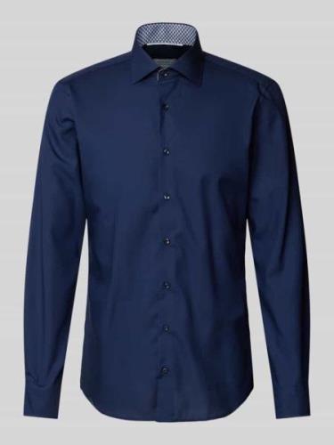 Eterna Slim Fit Business-Hemd mit Kentkragen in Marine, Größe 38