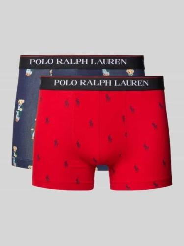 Polo Ralph Lauren Underwear Trunks mit Label-Bund im 2er-Pack in Rot, ...