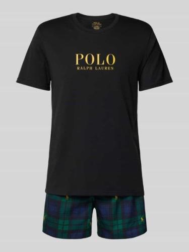 Polo Ralph Lauren Underwear Pyjama mit Label-Print in Black, Größe L