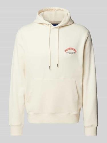 Jack & Jones Hoodie mit Label-Print in Offwhite, Größe L