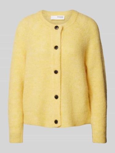 Selected Femme Cardigan mit Knopfleiste Modell 'LULU' in Gelb, Größe L