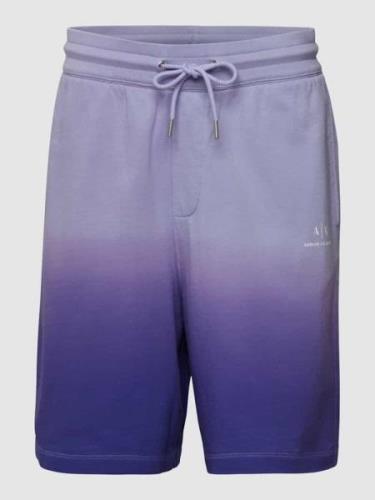 ARMANI EXCHANGE Sweatshorts mit Farbverlauf in Purple, Größe XL