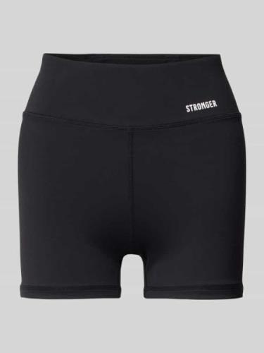 Stronger Shorts mit elastischem Bund Modell 'Alma' in Black, Größe L