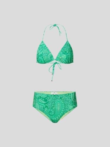 Etro Bikini-Set im Paisley-Dessin in Gruen, Größe 38