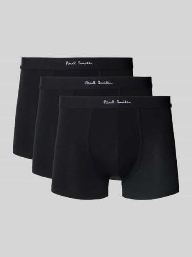 PAUL SMITH Trunks mit elastischem Logo-Bund im 3er-Pack in Black, Größ...