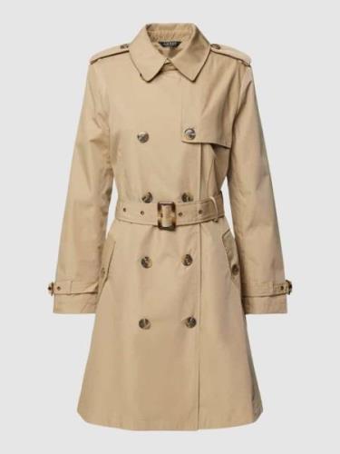 Lauren Ralph Lauren Trenchcoat mit Bindegürtel in Beige, Größe L