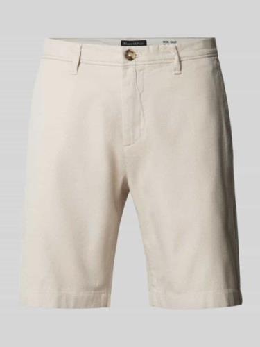 MARC O POLO Regular Fit Bermudas mit Strukturmuster Modell 'Salo' in O...