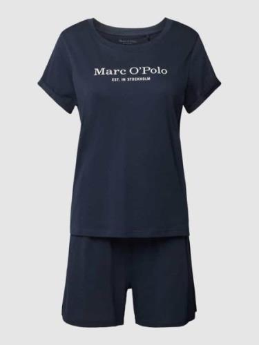 MARC O POLO Pyjama mit Label-Print Modell 'MIX N MATCH' in Dunkelblau,...