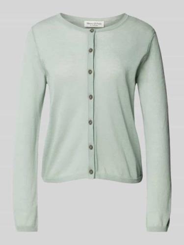 MARC O POLO Strickjacke mit Knopfleiste in Mint, Größe L