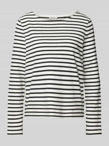 MARC O POLO Longsleeve mit U-Boot-Ausschnitt in Black, Größe L