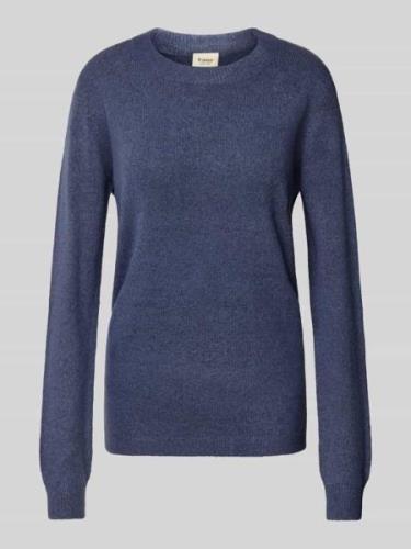 Fransa Strickpullover mit Rundhalsausschnitt Modell 'Rellis' in Blau, ...