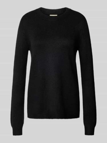 Fransa Strickpullover mit Rundhalsausschnitt Modell 'Rellis' in Black,...