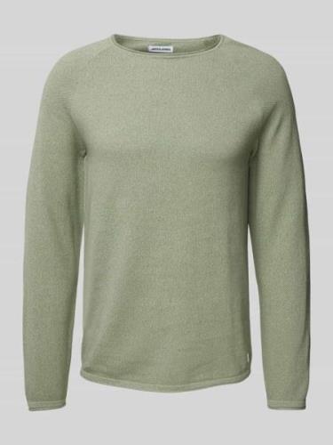 Jack & Jones Strickpullover mit Rundhalsausschnitt in Mint Melange, Gr...