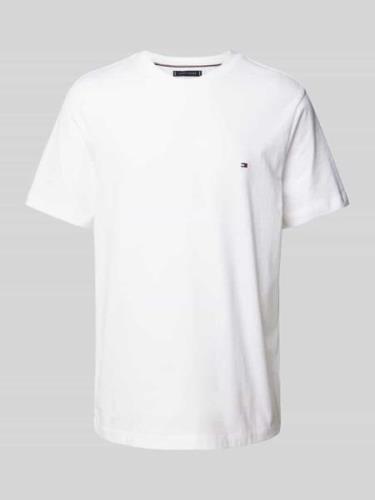 Tommy Hilfiger T-Shirt mit Logo-Stitching in Weiss, Größe L