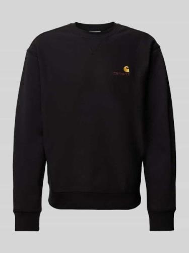 Carhartt Work In Progress Sweatshirt mit Label-Stitching in Black, Grö...