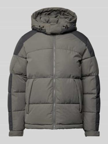 Jack & Jones Steppjacke mit Kapuze Modell 'AERO' in Mittelgrau, Größe ...