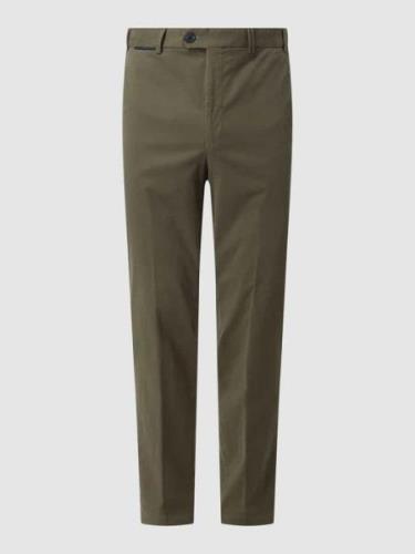 Hiltl Regular Fit Chino mit Stretch-Anteil Modell 'Peaker' in Oliv, Gr...