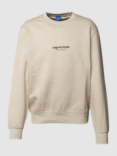 Jack & Jones Sweatshirt mit Label-Print Modell 'VESTERBRO' in Offwhite...