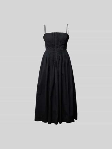 Staud Midikleid mit Spaghettiträger in Black, Größe 32