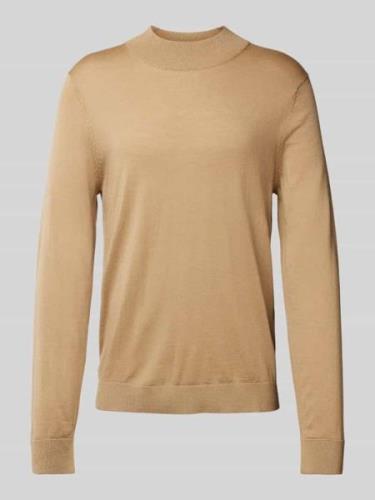 SELECTED HOMME Strickpullover mit Stehkragen Modell 'TRAY' in Offwhite...