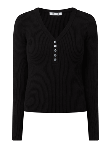 EDITED Pullover aus Viskosemischung Modell 'Alesia' in Black, Größe 34