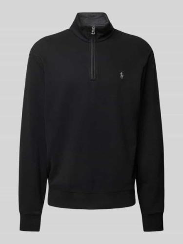 POLO RALPH LAUREN Sweatshirt mit Label-Stitching in Black, Größe L