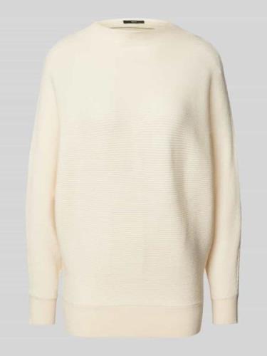 Zero Strickpullover mit Turtleneck in Offwhite Melange, Größe 38