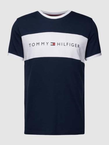 Tommy Hilfiger T-Shirt mit Label-Print in Dunkelblau, Größe S